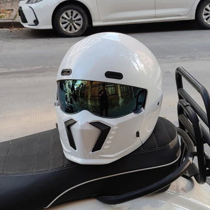 “ORZ Retro Motorcycle Helmet – Full Face, Bluetooth Ready” - MoToPLY XHLO136MoToPLY XXXL“ORZ Retro Motorcycle Helmet – Full Face, Bluetooth Ready”