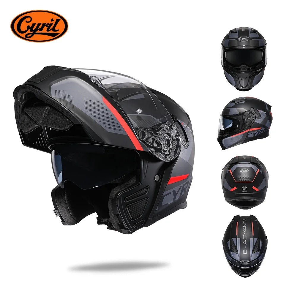 Modular Flip - Up Motorcycle Helmet – Dual Visor, DOT Approved - MoToPLY XMoToPLY XMModular Flip - Up Motorcycle Helmet – Dual Visor, DOT Approved