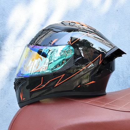 JIEKAI Full Face Motorcycle Helmet with Dual Visors – Summer Comfort Design