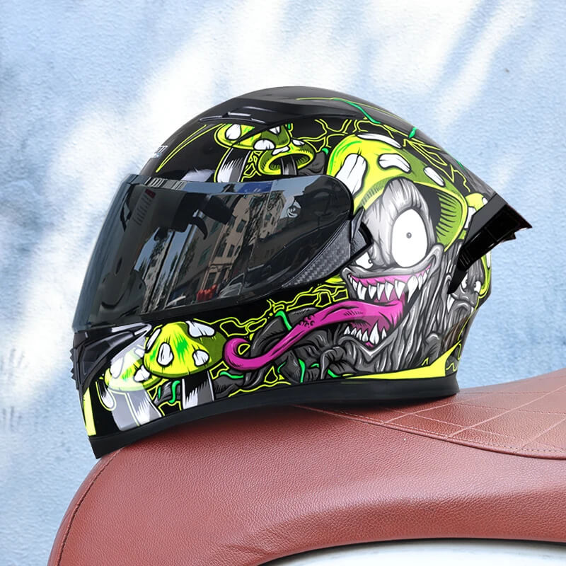 JIEKAI Full Face Motorcycle Helmet with Dual Visors – Summer Comfort Design