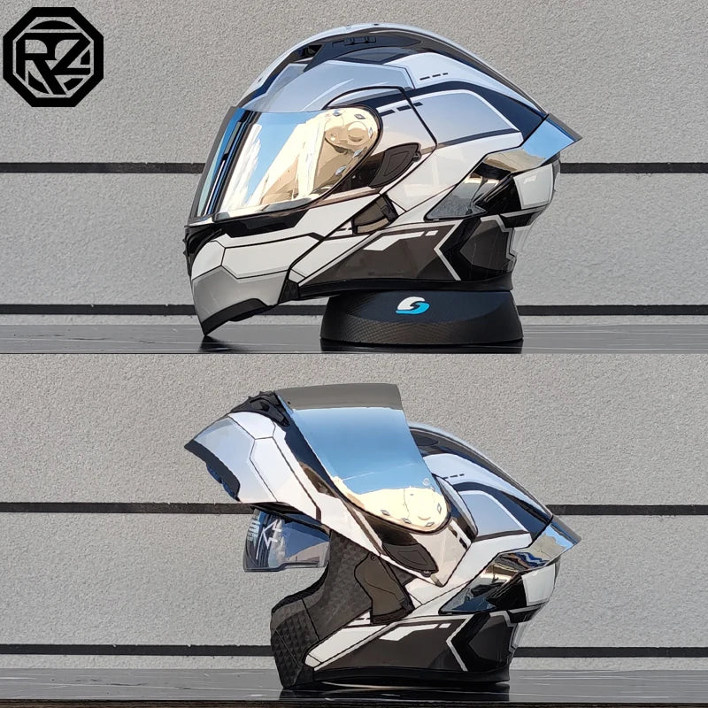 ORZ Dual Lens Flip Up Motorcycle Helmet DOT Approved - MoToPLY XMoToPLY XMORZ Dual Lens Flip Up Motorcycle Helmet DOT Approved