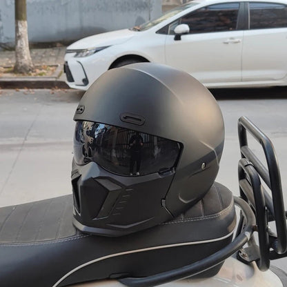 “ORZ Retro Motorcycle Helmet – Full Face, Bluetooth Ready” - MoToPLY XHLO140MoToPLY XXXL“ORZ Retro Motorcycle Helmet – Full Face, Bluetooth Ready”