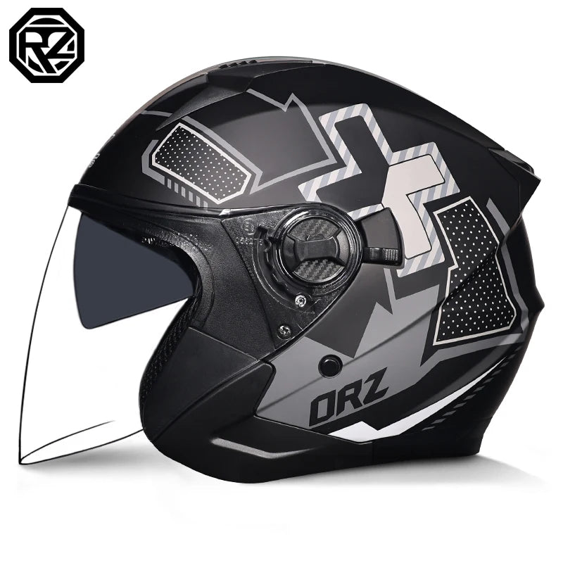 ORZ Motorcycle Half Helmet – Lightweight & Stylish – MoToPLY X - MoToPLY XMoToPLY XM#original_value#