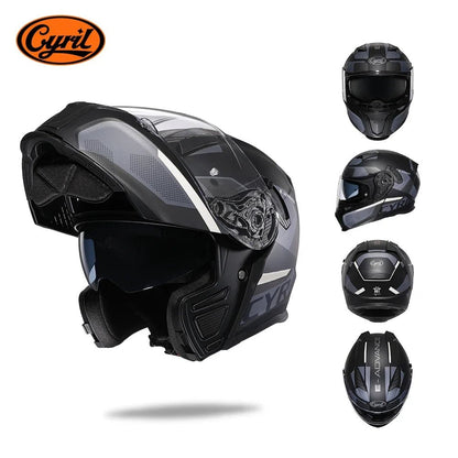 Modular Flip - Up Motorcycle Helmet – Dual Visor, DOT Approved - MoToPLY XMoToPLY XMModular Flip - Up Motorcycle Helmet – Dual Visor, DOT Approved