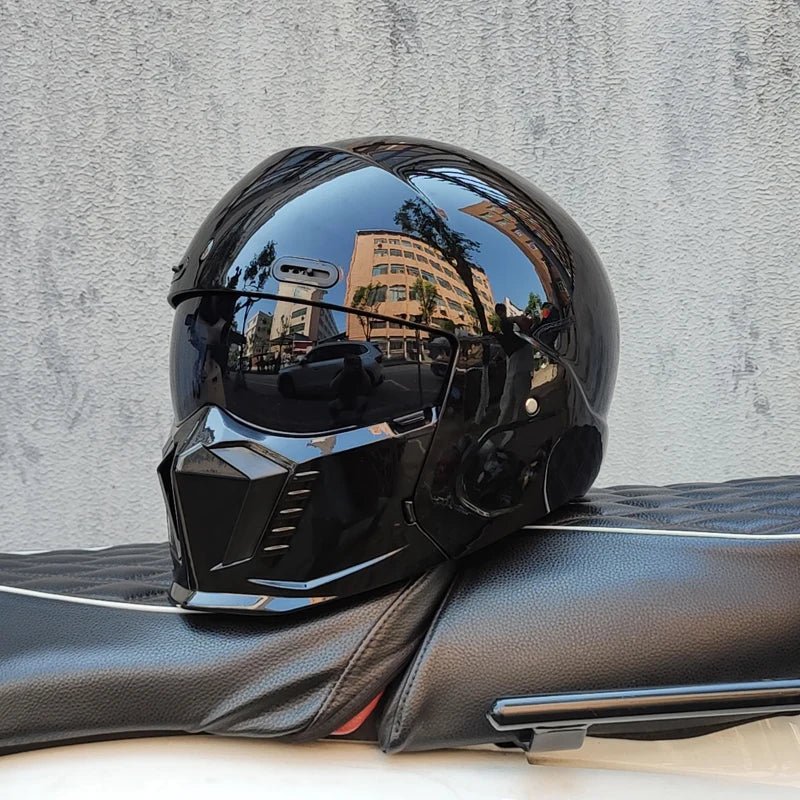 Black Warrior Scorpion Retro Motorcycle Helmet – Men & Women | MoToPLY X - MoToPLY XMoToPLY XM#original_value#