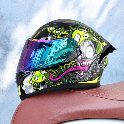 JIEKAI Full Face Motorcycle Helmet with Dual Visors – Summer Comfort Design