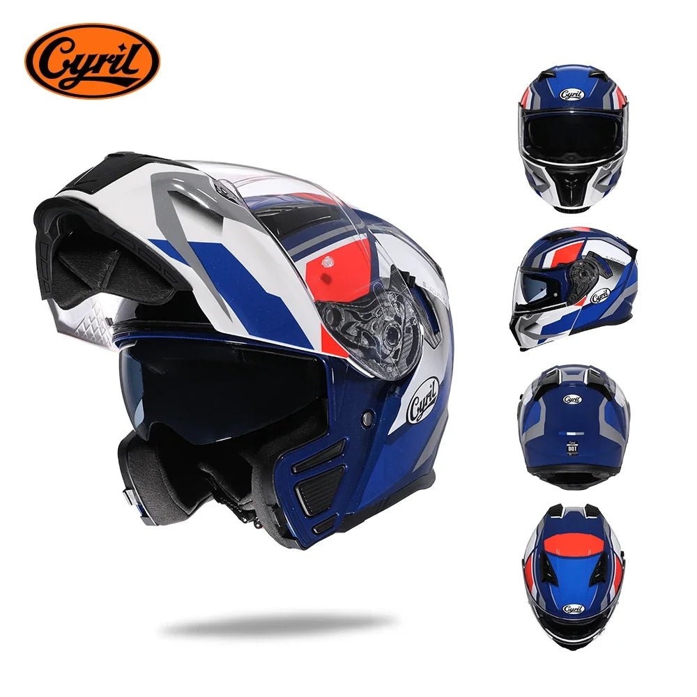 Modular Flip - Up Motorcycle Helmet – Dual Visor, DOT Approved - MoToPLY XMoToPLY XMModular Flip - Up Motorcycle Helmet – Dual Visor, DOT Approved