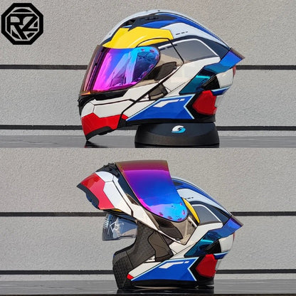 ORZ Dual Lens Flip Up Motorcycle Helmet DOT Approved - MoToPLY XMoToPLY XMORZ Dual Lens Flip Up Motorcycle Helmet DOT Approved