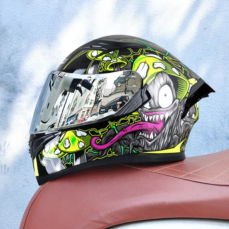 JIEKAI Full Face Motorcycle Helmet with Dual Visors – Summer Comfort Design