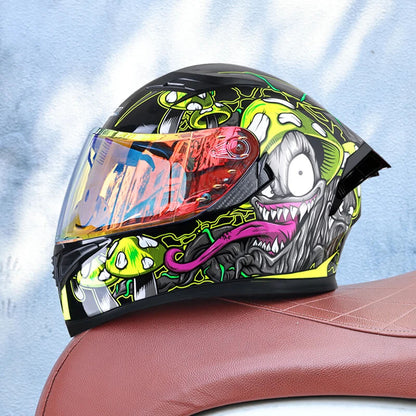 JIEKAI Full Face Motorcycle Helmet with Dual Visors – Summer Comfort Design