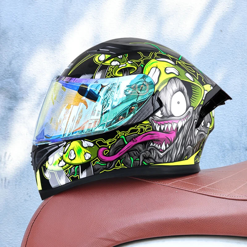 JIEKAI Full Face Motorcycle Helmet with Dual Visors – Summer Comfort Design