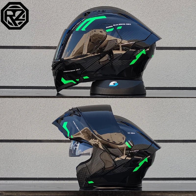 ORZ Dual Lens Flip Up Motorcycle Helmet DOT Approved - MoToPLY XMoToPLY XMORZ Dual Lens Flip Up Motorcycle Helmet DOT Approved