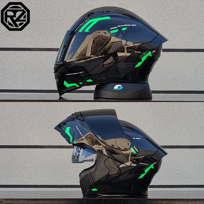 ORZ Dual Lens Flip Up Motorcycle Helmet DOT Approved - MoToPLY XMoToPLY XMORZ Dual Lens Flip Up Motorcycle Helmet DOT Approved