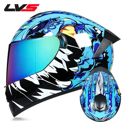Winter Warm Full Face Motorbike Helmet with Dual Visor - MoToPLY XMoToPLY XS#original_value#