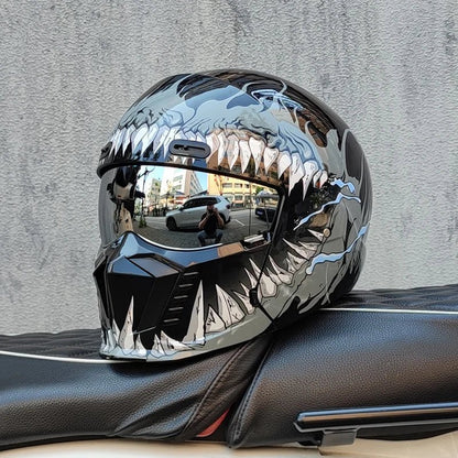 Black Warrior Scorpion Retro Motorcycle Helmet – Men & Women | MoToPLY X - MoToPLY XMoToPLY XM#original_value#