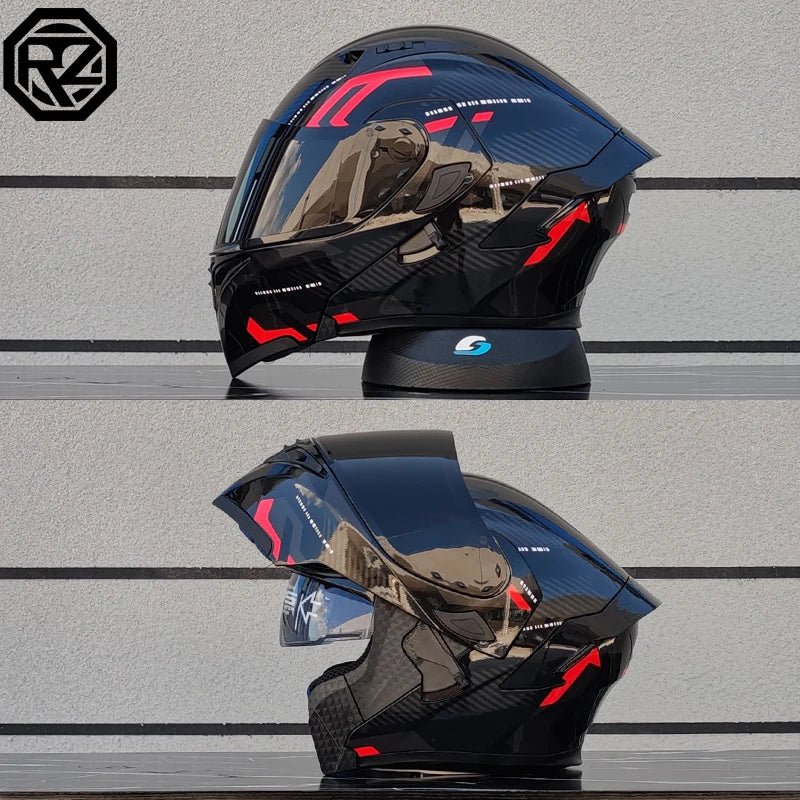 ORZ Dual Lens Flip Up Motorcycle Helmet DOT Approved - MoToPLY XMoToPLY XMORZ Dual Lens Flip Up Motorcycle Helmet DOT Approved