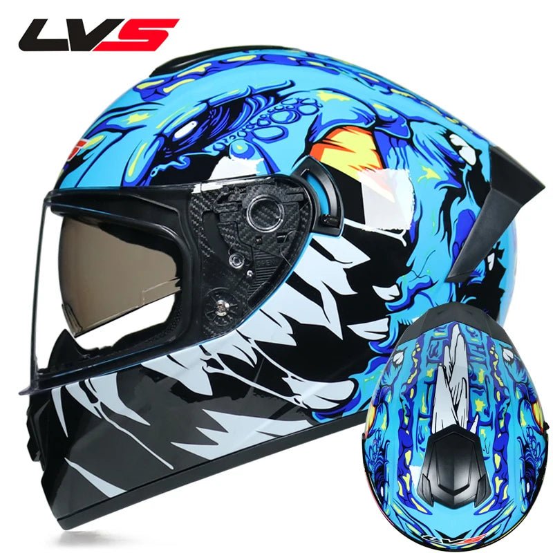 Winter Warm Full Face Motorbike Helmet with Dual Visor - MoToPLY XMoToPLY XS#original_value#