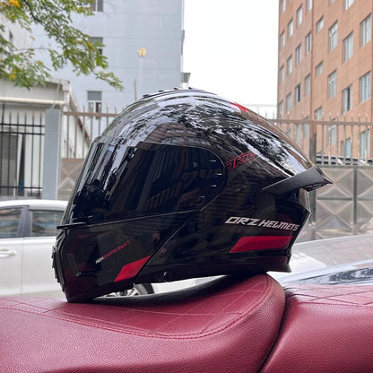 Pro Flip - Up Motorcycle Helmet – Aerodynamic Tail Vent Design - MoToPLY XHJ168MoToPLY XMPro Flip - Up Motorcycle Helmet – Aerodynamic Tail Vent Design