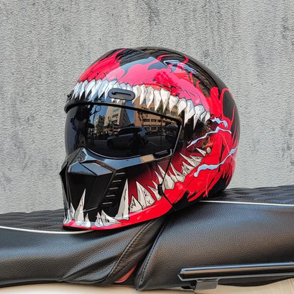 Black Warrior Scorpion Retro Motorcycle Helmet – Men & Women | MoToPLY X - MoToPLY XMoToPLY XM#original_value#