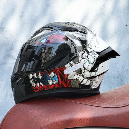 JIEKAI Full Face Motorcycle Helmet with Dual Visors – Summer Comfort Design