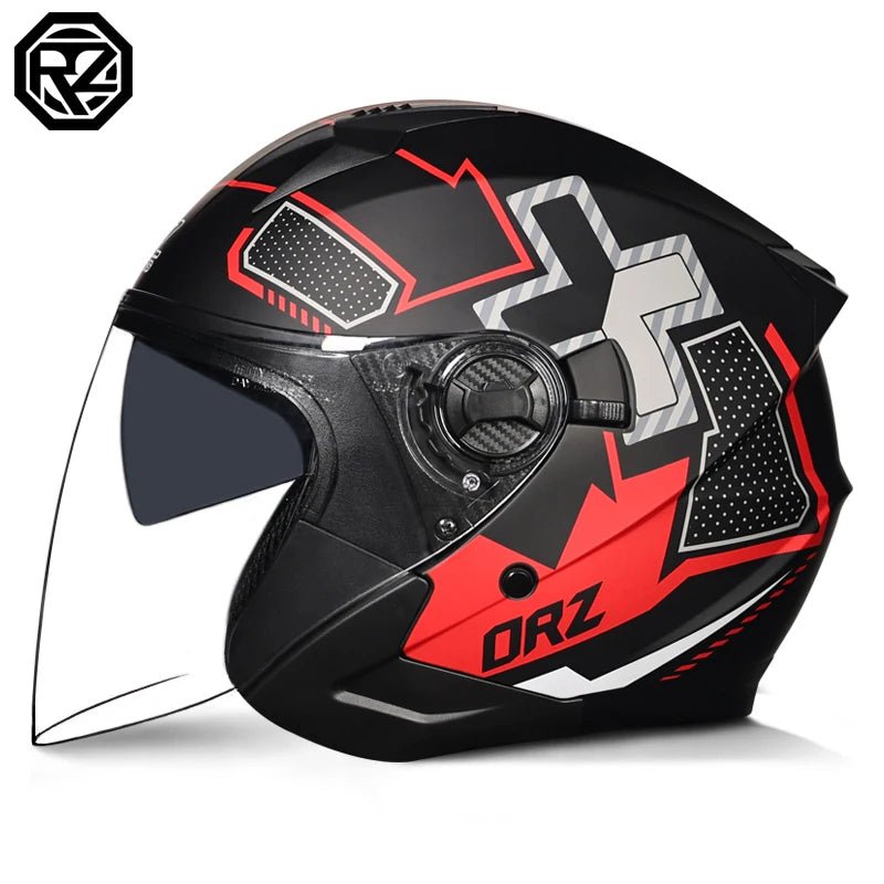 ORZ Motorcycle Half Helmet – Lightweight & Stylish – MoToPLY X - MoToPLY XMoToPLY XM#original_value#