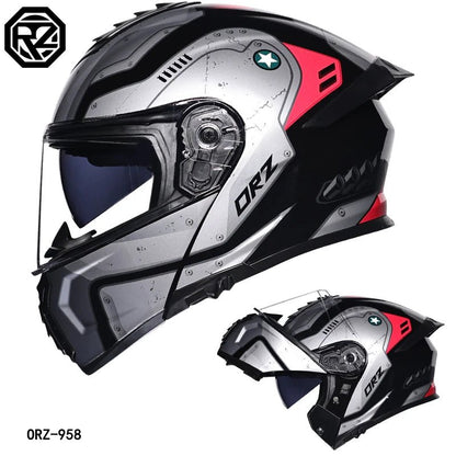 Pro Flip - Up Motorcycle Helmet – Aerodynamic Tail Vent Design - MoToPLY XHJ100MoToPLY XMPro Flip - Up Motorcycle Helmet – Aerodynamic Tail Vent Design