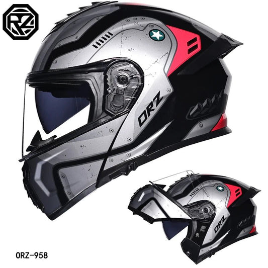 Pro Flip - Up Motorcycle Helmet – Aerodynamic Tail Vent Design - MoToPLY XHJ100MoToPLY XMPro Flip - Up Motorcycle Helmet – Aerodynamic Tail Vent Design