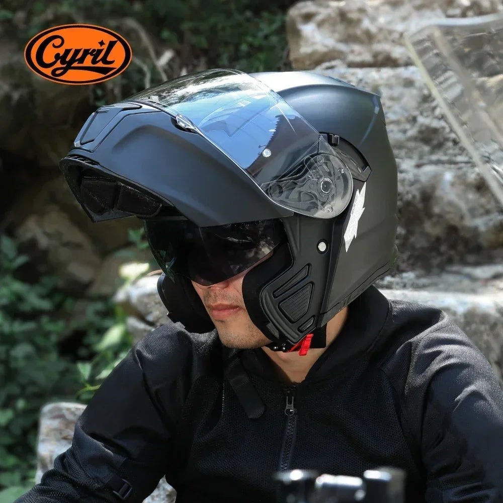 Modular Flip - Up Motorcycle Helmet – Dual Visor, DOT Approved - MoToPLY XMoToPLY XMModular Flip - Up Motorcycle Helmet – Dual Visor, DOT Approved