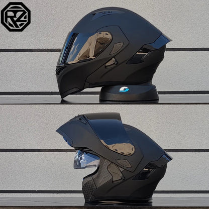 ORZ Dual Lens Flip Up Motorcycle Helmet DOT Approved - MoToPLY XMoToPLY XMORZ Dual Lens Flip Up Motorcycle Helmet DOT Approved