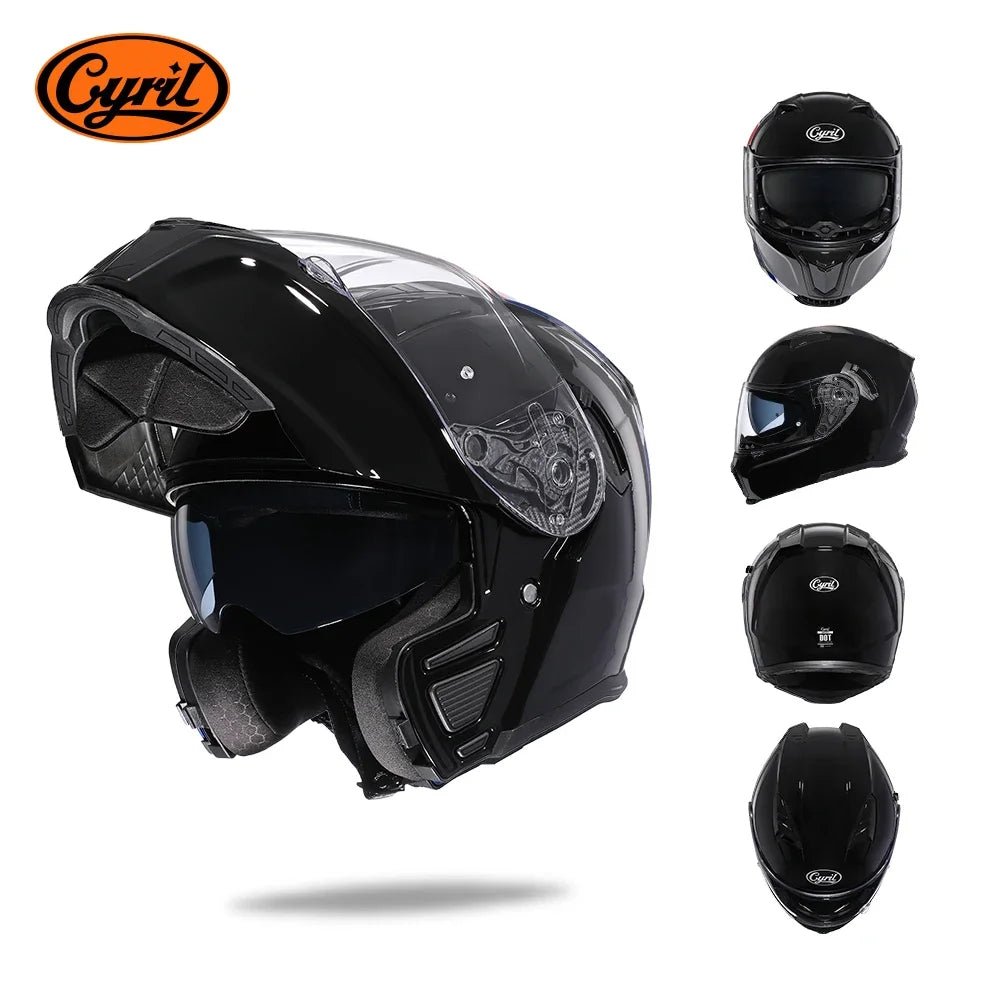 Modular Flip - Up Motorcycle Helmet – Dual Visor, DOT Approved - MoToPLY XMoToPLY XMModular Flip - Up Motorcycle Helmet – Dual Visor, DOT Approved