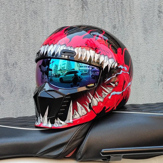 Black Warrior Scorpion Retro Motorcycle Helmet – Men & Women | MoToPLY X - MoToPLY XMoToPLY XM#original_value#