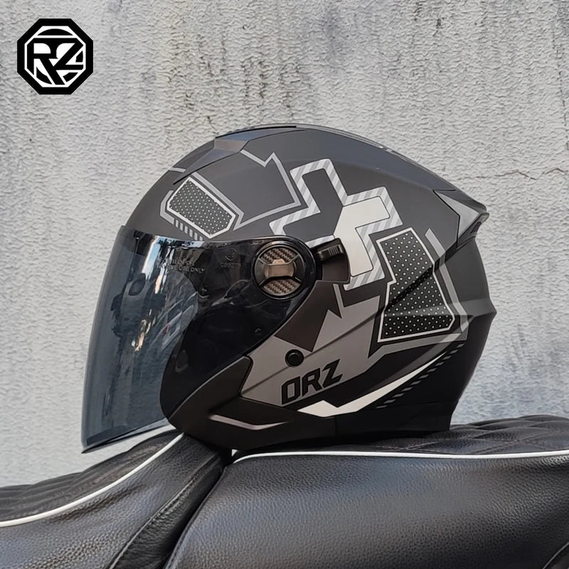 ORZ Motorcycle Half Helmet – Lightweight & Stylish – MoToPLY X - MoToPLY XMoToPLY XM#original_value#