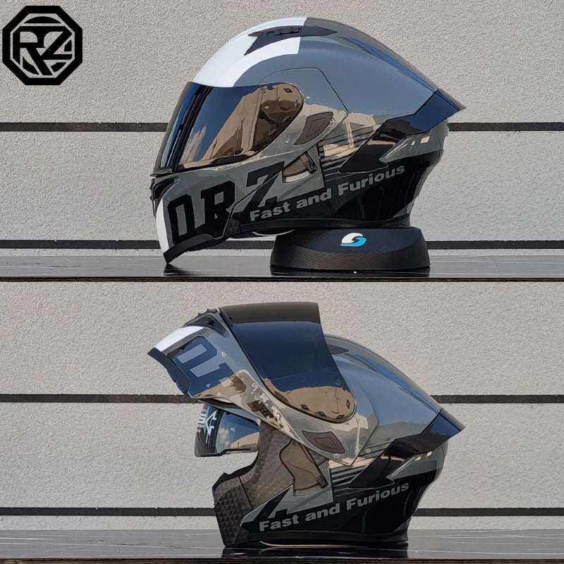 ORZ Dual Lens Flip Up Motorcycle Helmet DOT Approved - MoToPLY XMoToPLY XMORZ Dual Lens Flip Up Motorcycle Helmet DOT Approved