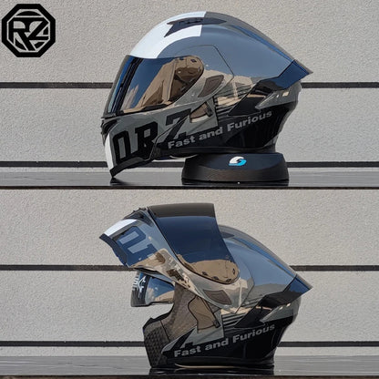 ORZ Dual Lens Flip Up Motorcycle Helmet DOT Approved - MoToPLY XMoToPLY XMORZ Dual Lens Flip Up Motorcycle Helmet DOT Approved