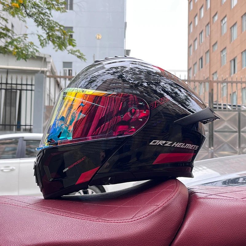 Pro Flip - Up Motorcycle Helmet – Aerodynamic Tail Vent Design - MoToPLY XHJ188MoToPLY XMPro Flip - Up Motorcycle Helmet – Aerodynamic Tail Vent Design