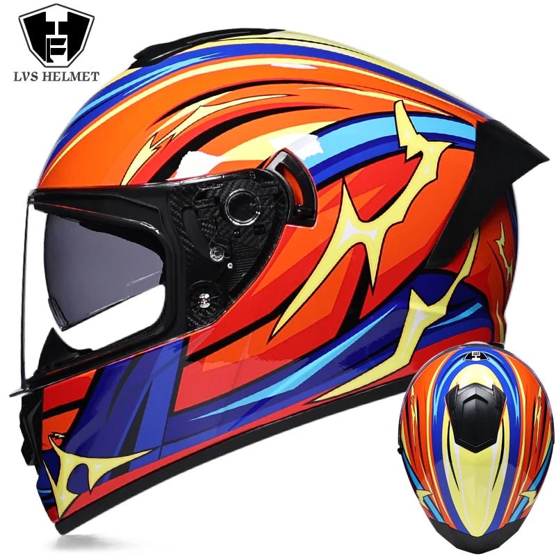 Winter Warm Full Face Motorbike Helmet with Dual Visor - MoToPLY XMoToPLY XS#original_value#