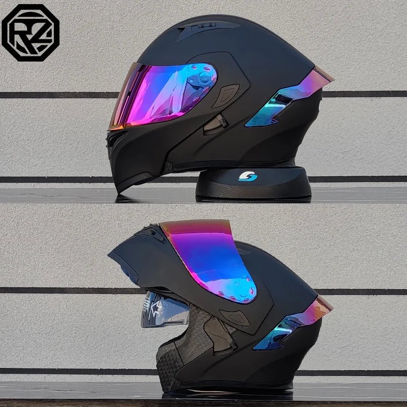 ORZ Dual Lens Flip Up Motorcycle Helmet DOT Approved - MoToPLY XMoToPLY XMORZ Dual Lens Flip Up Motorcycle Helmet DOT Approved
