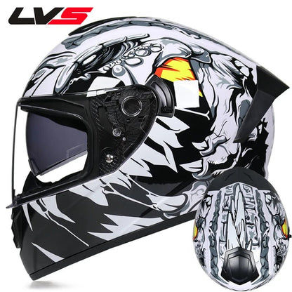 Winter Warm Full Face Motorbike Helmet with Dual Visor - MoToPLY XMoToPLY XS#original_value#