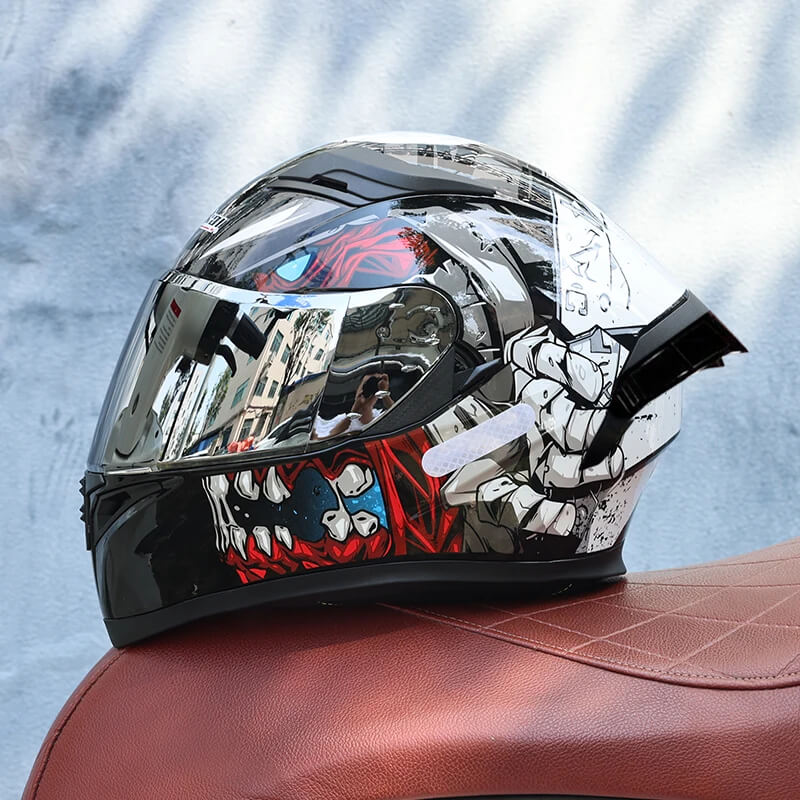 JIEKAI Full Face Motorcycle Helmet with Dual Visors – Summer Comfort Design