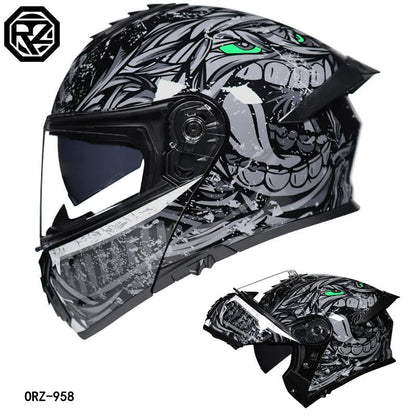 Pro Flip - Up Motorcycle Helmet – Aerodynamic Tail Vent Design - MoToPLY XHJ108MoToPLY XMPro Flip - Up Motorcycle Helmet – Aerodynamic Tail Vent Design