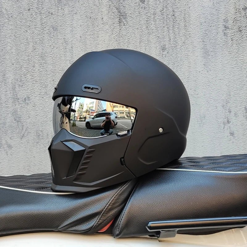 Black Warrior Scorpion Retro Motorcycle Helmet – Men & Women | MoToPLY X - MoToPLY XMoToPLY XM#original_value#