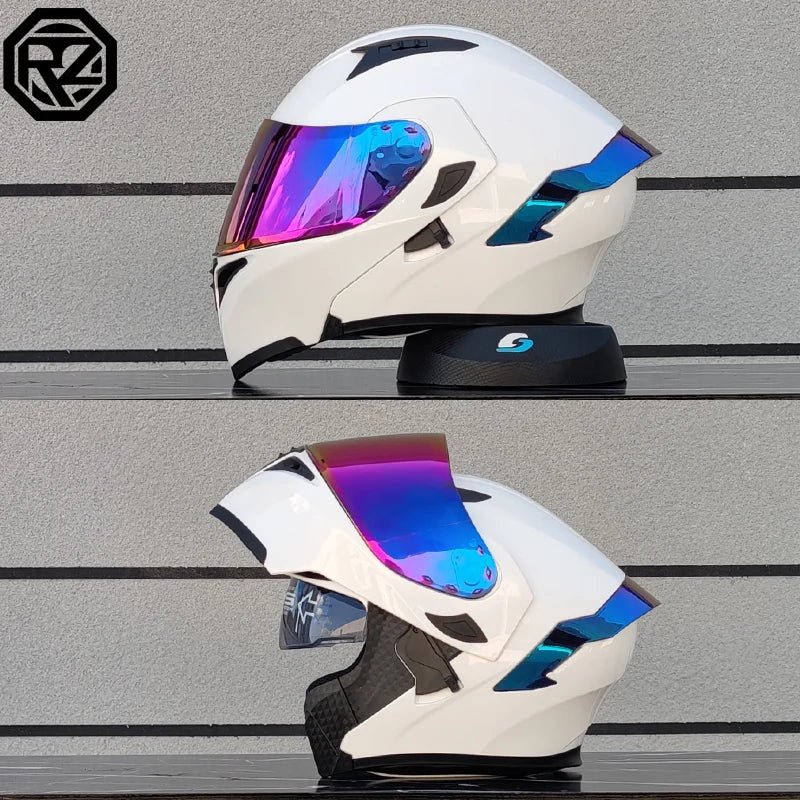 ORZ Dual Lens Flip Up Motorcycle Helmet DOT Approved - MoToPLY XMoToPLY XMORZ Dual Lens Flip Up Motorcycle Helmet DOT Approved
