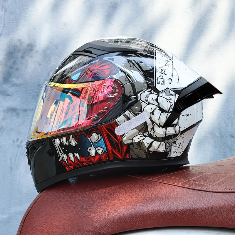 JIEKAI Full Face Motorcycle Helmet with Dual Visors – Summer Comfort Design