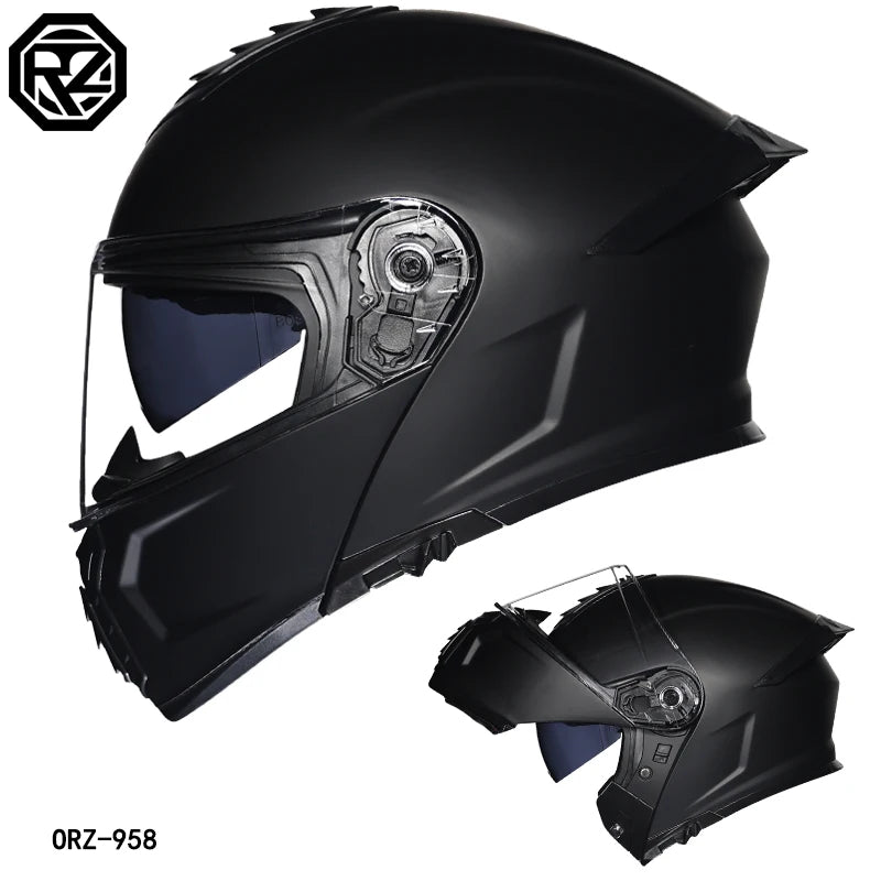 Pro Flip - Up Motorcycle Helmet – Aerodynamic Tail Vent Design - MoToPLY XHJ112MoToPLY XMPro Flip - Up Motorcycle Helmet – Aerodynamic Tail Vent Design