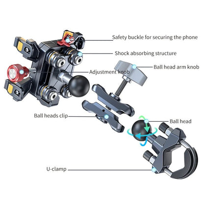 Universal Phone Holder for Motorcycle - MoToPLY XHL100MoToPLY XUniversal Phone Holder for Motorcycle