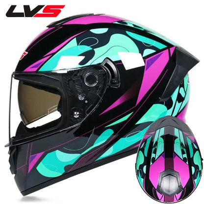 Winter Warm Full Face Motorbike Helmet with Dual Visor - MoToPLY XMoToPLY XS#original_value#
