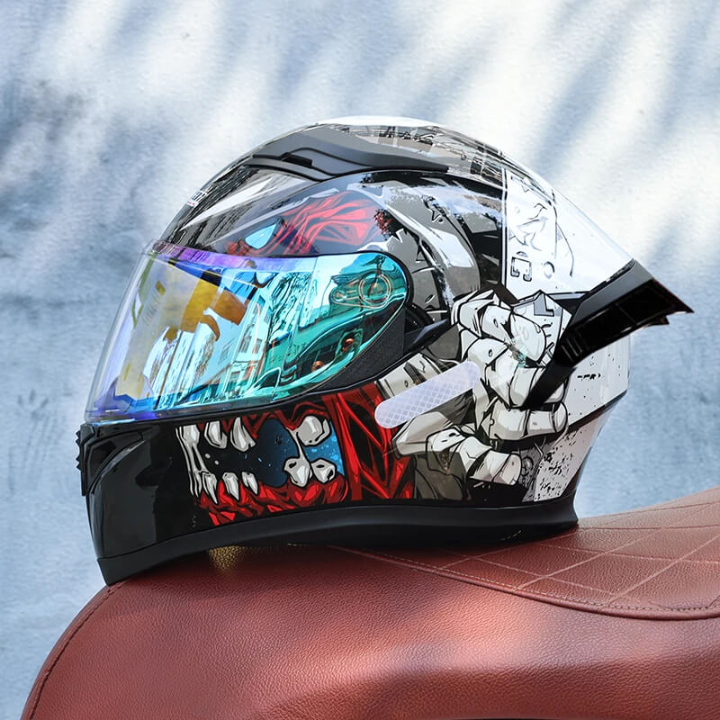 JIEKAI Full Face Motorcycle Helmet with Dual Visors – Summer Comfort Design