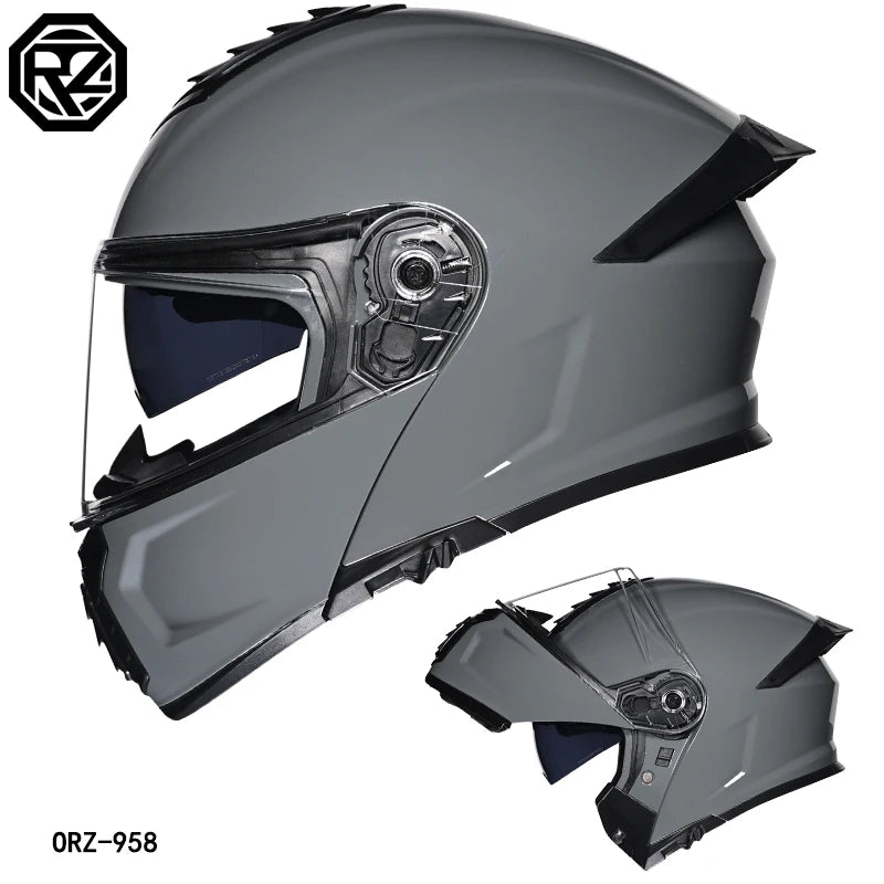 Pro Flip - Up Motorcycle Helmet – Aerodynamic Tail Vent Design - MoToPLY XHJ116MoToPLY XMPro Flip - Up Motorcycle Helmet – Aerodynamic Tail Vent Design
