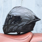 Motorcycle helmet, men's and women's dual mirror full face