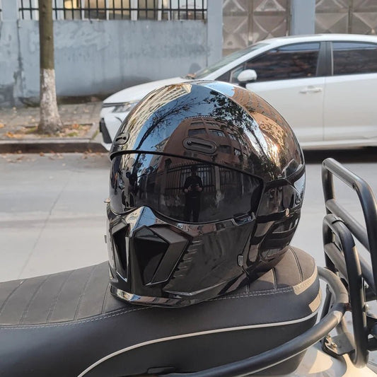 “ORZ Retro Motorcycle Helmet – Full Face, Bluetooth Ready” - MoToPLY XHLO116MoToPLY XXXL“ORZ Retro Motorcycle Helmet – Full Face, Bluetooth Ready”